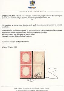 1863 - 40 cent. rosa vermiglio ... 