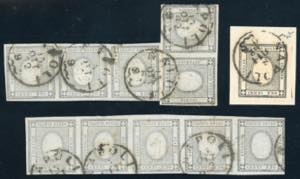 1861 - 1 cent. grigio nero per stampati, ... 