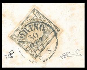 1861 - 2 cent. grigio nero, per ... 