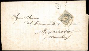 1861 - 2 cent. grigio nero, per stampati ... 