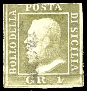 1859 - 1 grano verde oliva chiaro, ... 