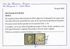 1859 - 1 grano verde oliva chiaro, ... 