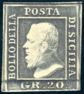 1859 - 20 grana ardesia violaceo (13d), ... 