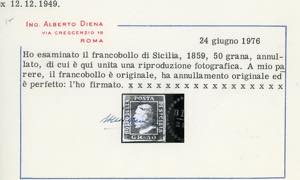 1859 - 50 grana lacca bruno (14), ... 
