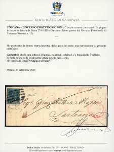 1859 - 2 crazie azzurro (13), ... 