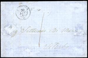 1860 - 5 cent. verde (A2), linea ... 