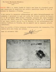 1860 - 5 cent. verde (A2), linea ... 