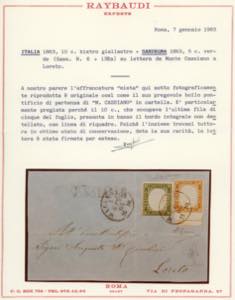 1863 - 10 cent. bistro giallastro, ... 