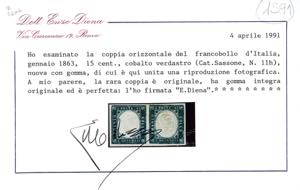 1863 - 15 cent. cobalto verdastro ... 