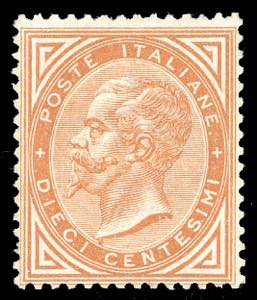 1863 - 10 cent. De La Rue, tiratura di ... 