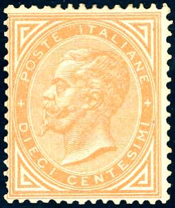 1866 - 10 cent. De La Rue, tiratura di ... 