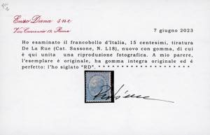 1863 - 15 cent. De La Rue (L18), ... 