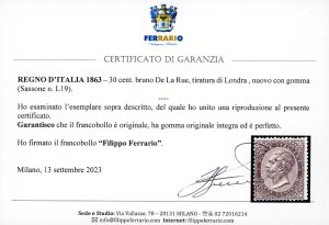 1863 - 30 cent. De La Rue, ... 