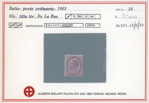 1863 - 60 cent. De La Rue, ... 