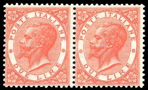 1866 - 2 lire De La Rue, tiratura di Torino  ... 