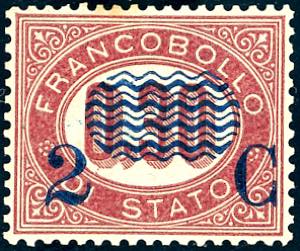 1878 - 2 cent. su 0,30 lire Servizio ... 