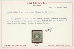 1889 - 5 cent. Stemma, fondo pieno ... 