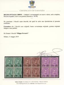 1890/91 - Soprastampati (56/58), ... 