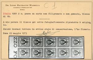 1902 - 2 cent. Floreale, prova su ... 