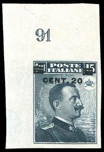 1916 - 20 cent. su 15 cent. Michetti, non ... 