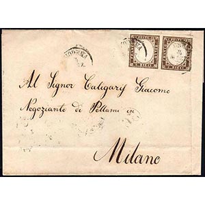 1860 - 10 cent. bruno grigio (Sardegna ... 