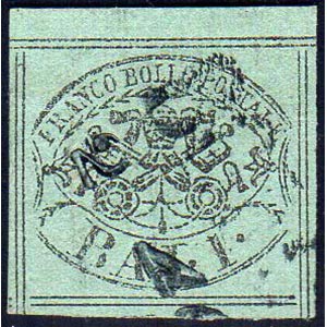 1852 - 1 baj verde grigio, otto filetti (2), ... 