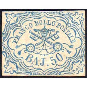 1852 - 50 baj azzurro (10), nuovo senza ... 