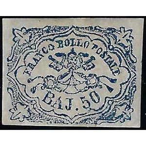 1864 - 50 baj azzurro oltremare scuro, ... 