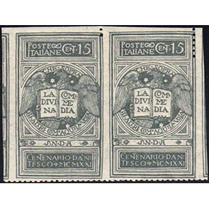 1921 - 15 cent. grigio Dante, non emesso, ... 