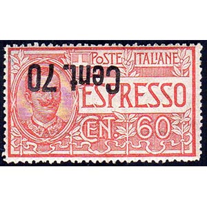 1924 - 70 cent. su 60 cent., soprastampa ... 