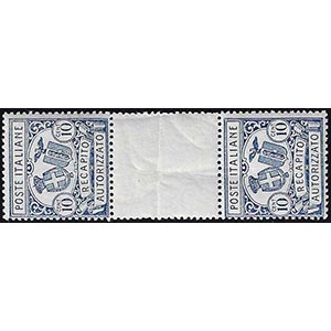 1928 - 10 cent., dent. 14 (2), coppia ... 