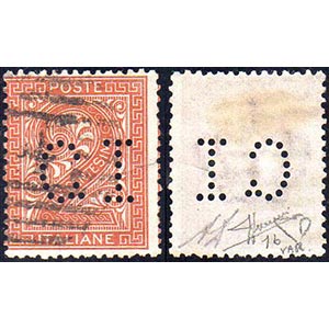 1887 - 1 cent. su 2 cent. rosso mattone, ... 