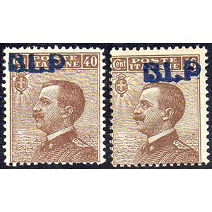 1921 - 40 cent., due esemplari soprastampa ... 