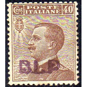 1921 - 40 cent., soprastampa BLP vinacea del ... 