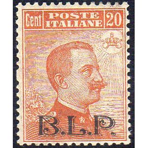 1922 - 20 cent., soprastampa nera BLP del II ... 