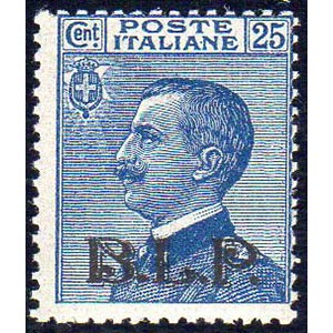 1922 - 25 cent., soprastampa BLP del II ... 