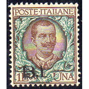 1922 - 1 lira, soprastampa BLP del II tipo, ... 