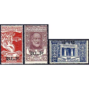 1922 - Mazzini, soprastampati BLP, non ... 