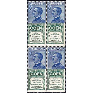 1924 - 25 cent. Coen, vignetta parzialmente ... 
