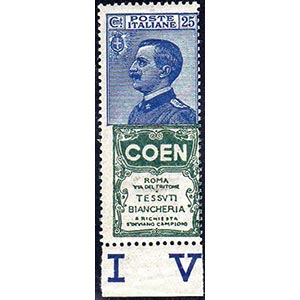 1924 - 25 cent. Coen, senza spazio tra ... 