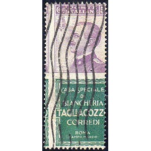 1924 - 50 cent. Tagliacozzo, dentellatura ... 