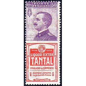 1924 - 50 cent. Tantal (18), gomma ... 