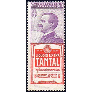 1924 - 50 cent. Tantal, senza spazio tra ... 