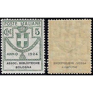 ASSOC. BIBLIOTECHE BOLOGNA 1924 - 5 cent., ... 