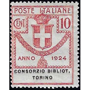 CONSORZIO BIBLIOT. TORINO 1924 - 10 cent., ... 