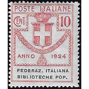 FEDERAZ. ITALIANA BIBLIOTECHE POP. 1924 - 10 ... 