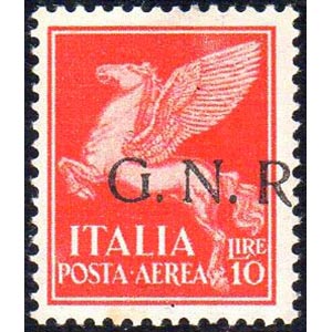 1944 - 10 lire soprastampa G.N.R. di Verona ... 