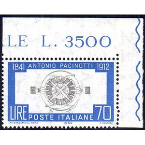 1962 - 70 lire Pacinotti, stampa del nero al ... 