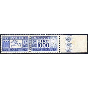 1954 - 1.000 lire Cavallino, filigrana ruota ... 