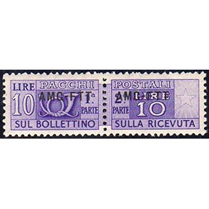 PACCHI POSTALI 1950 - 10 lire violetto, ... 